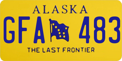AK license plate GFA483