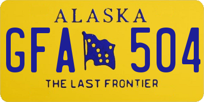 AK license plate GFA504