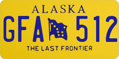 AK license plate GFA512