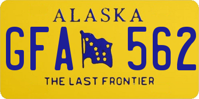 AK license plate GFA562