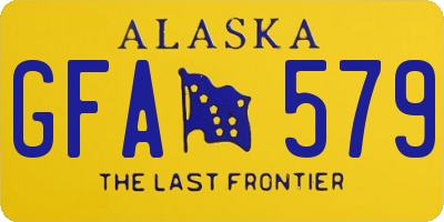 AK license plate GFA579
