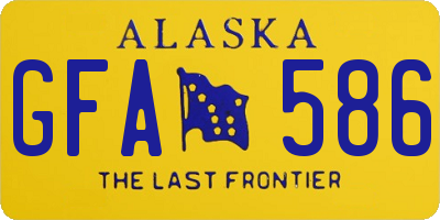 AK license plate GFA586