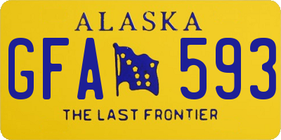 AK license plate GFA593