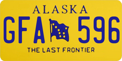 AK license plate GFA596