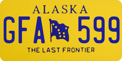AK license plate GFA599