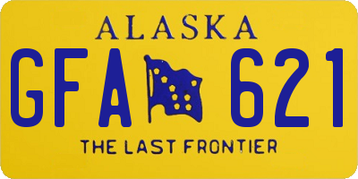 AK license plate GFA621