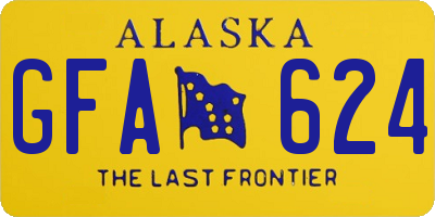 AK license plate GFA624