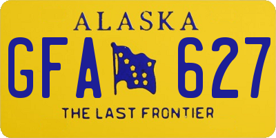 AK license plate GFA627