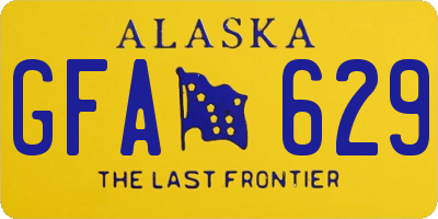 AK license plate GFA629