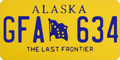 AK license plate GFA634