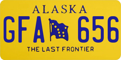 AK license plate GFA656