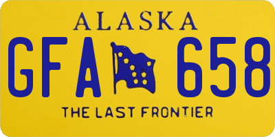 AK license plate GFA658