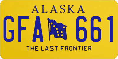 AK license plate GFA661