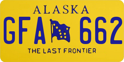 AK license plate GFA662