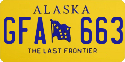 AK license plate GFA663