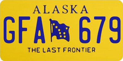 AK license plate GFA679