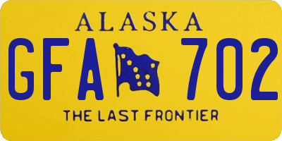 AK license plate GFA702