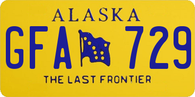 AK license plate GFA729