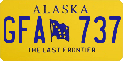 AK license plate GFA737