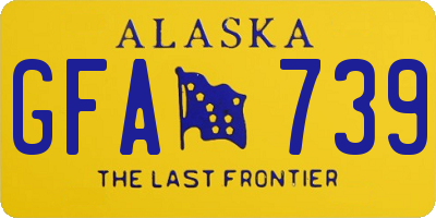 AK license plate GFA739
