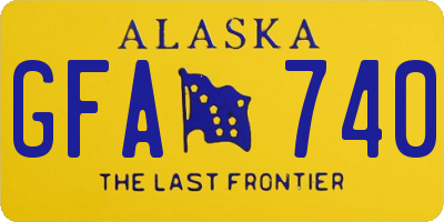 AK license plate GFA740