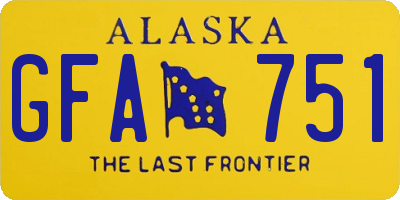 AK license plate GFA751