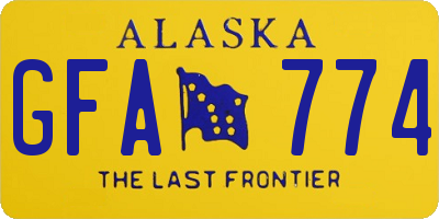 AK license plate GFA774