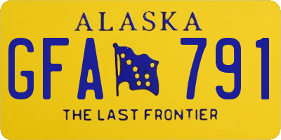 AK license plate GFA791