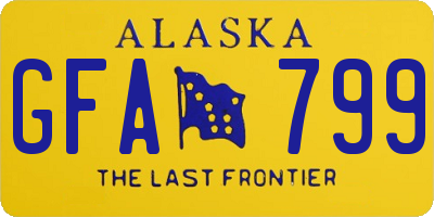 AK license plate GFA799