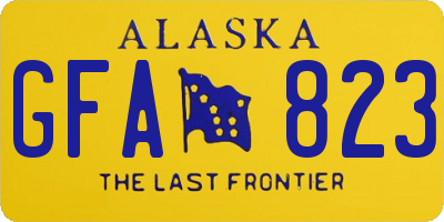 AK license plate GFA823