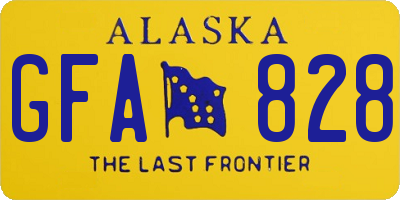AK license plate GFA828