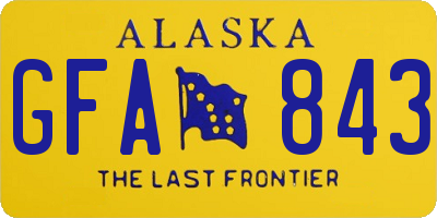 AK license plate GFA843