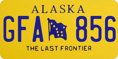 AK license plate GFA856