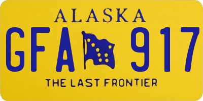 AK license plate GFA917
