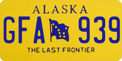 AK license plate GFA939