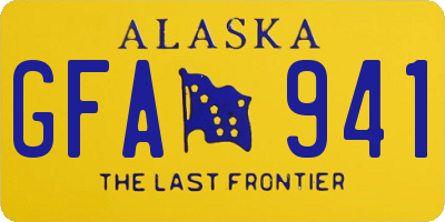 AK license plate GFA941