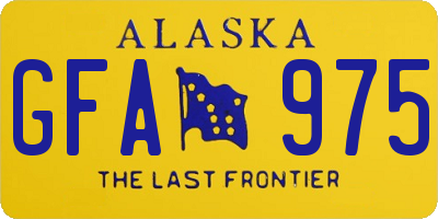 AK license plate GFA975