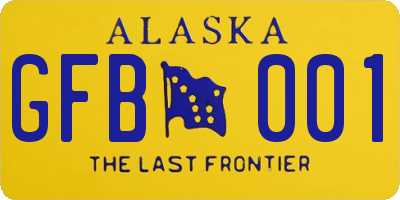 AK license plate GFB001