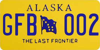 AK license plate GFB002