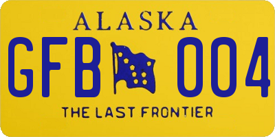 AK license plate GFB004
