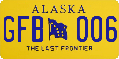 AK license plate GFB006
