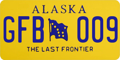 AK license plate GFB009