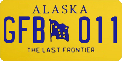 AK license plate GFB011