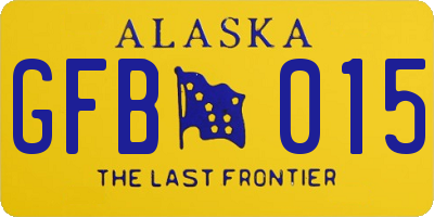AK license plate GFB015
