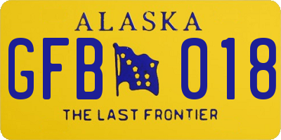 AK license plate GFB018