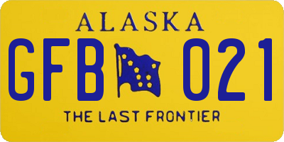 AK license plate GFB021