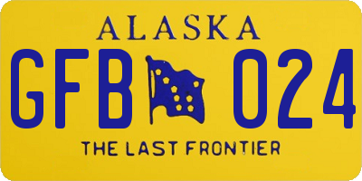 AK license plate GFB024
