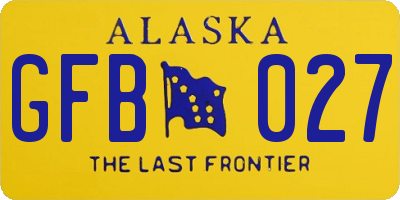 AK license plate GFB027