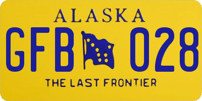 AK license plate GFB028