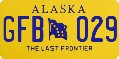 AK license plate GFB029